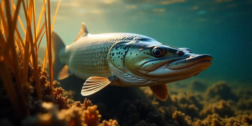 Gäddan är en rovfisk som finns i de flesta sötvatten i Sverige